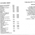 Fixture list & Officers season 1996-97